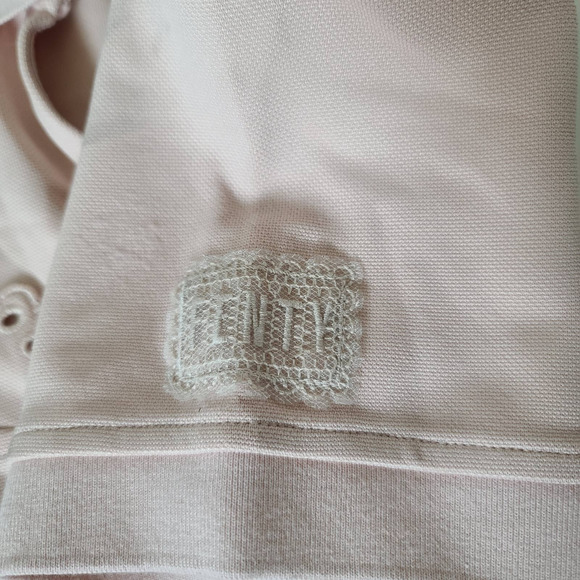 Puma Fenty By Rihanna Pink Lace Polo Collar Bodysuit Shirt Size Medium - Picture 9 of 12